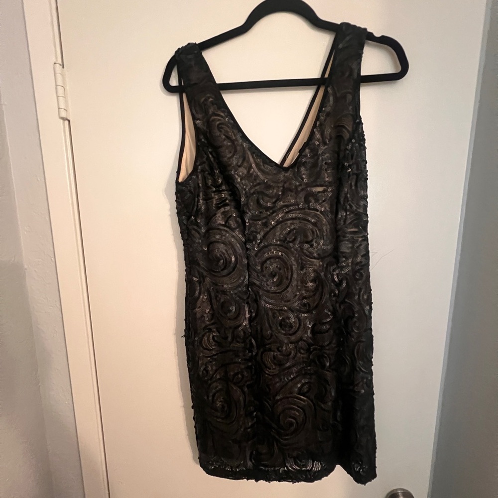 Black sequin mini dress